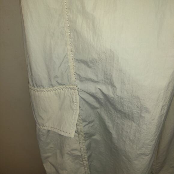 Zara Parachute Jumpsuit XL Halter Cargo Gorp Plunge ECRU Cream NWT Limited Belt - Picture 7 of 16